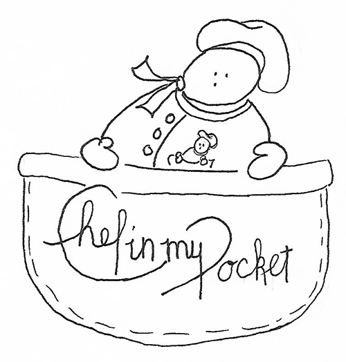 Chef in My Pocket illustration of a chef peeking out of a pocket